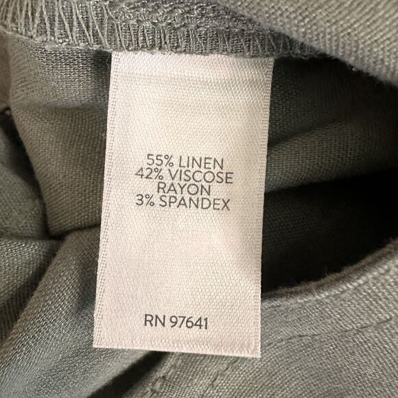 J Jill Linen Stretch Patch Pocket Crops European Flax Willow Large Petite PL - Picture 9 of 9